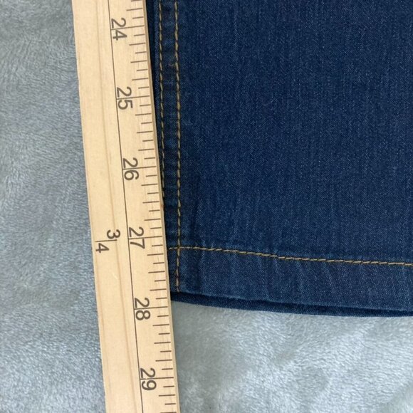 Oh! Mamma Dark Wash Over the Belly Maternity Jeans Stonewashed Front & Back Med - Picture 7 of 11